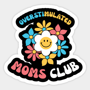 Overstimulated Moms Club Retro Mama Sticker